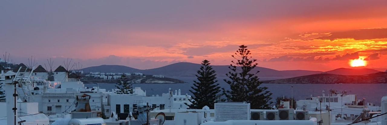 Floral Villa With Marvelous View To Mykonos Town Екстер'єр фото