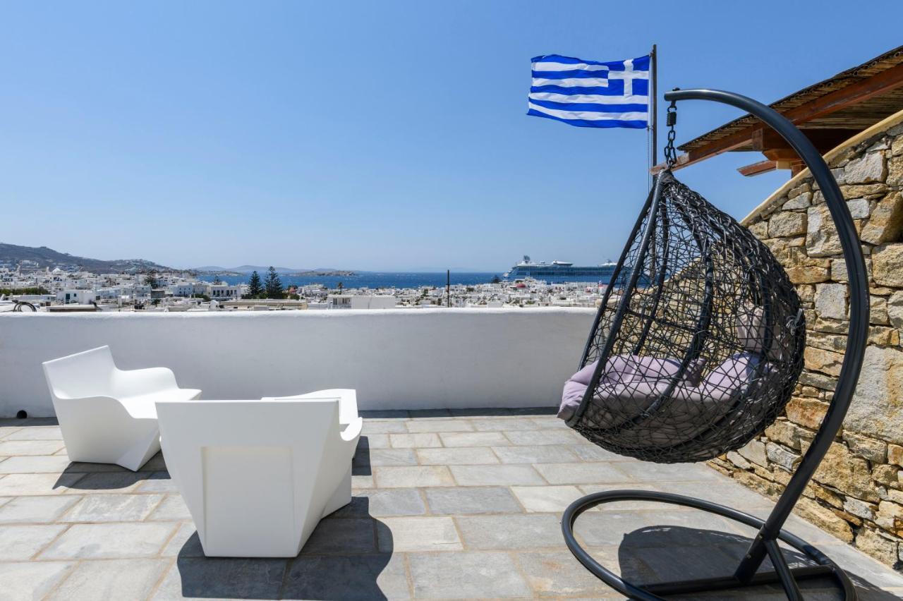 Floral Villa With Marvelous View To Mykonos Town Екстер'єр фото